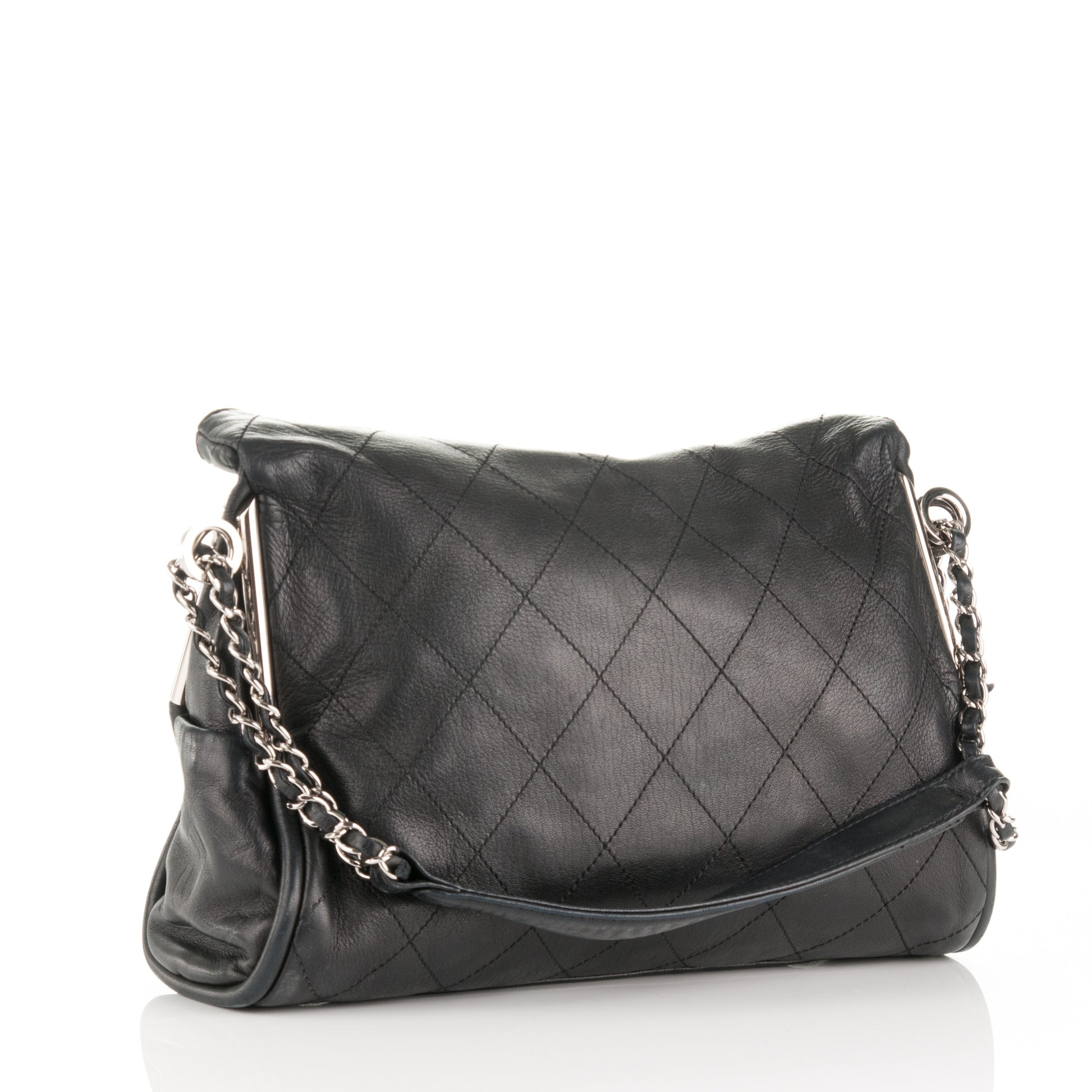 Chanel Lambskin Stitched Medium Ultimate Soft Tote Black 3 of 7