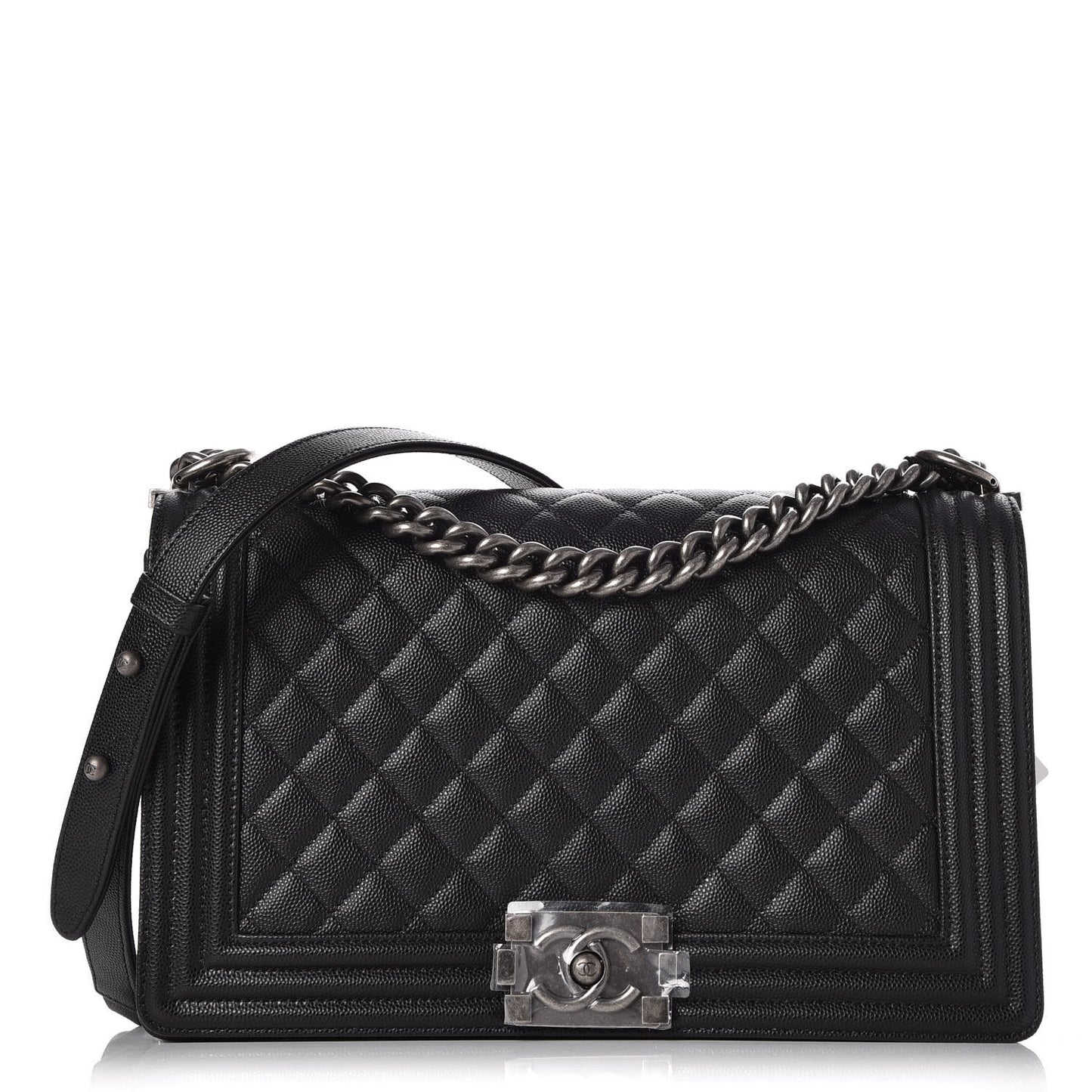 Caviar Quilted New Medium Boy Flap Black
