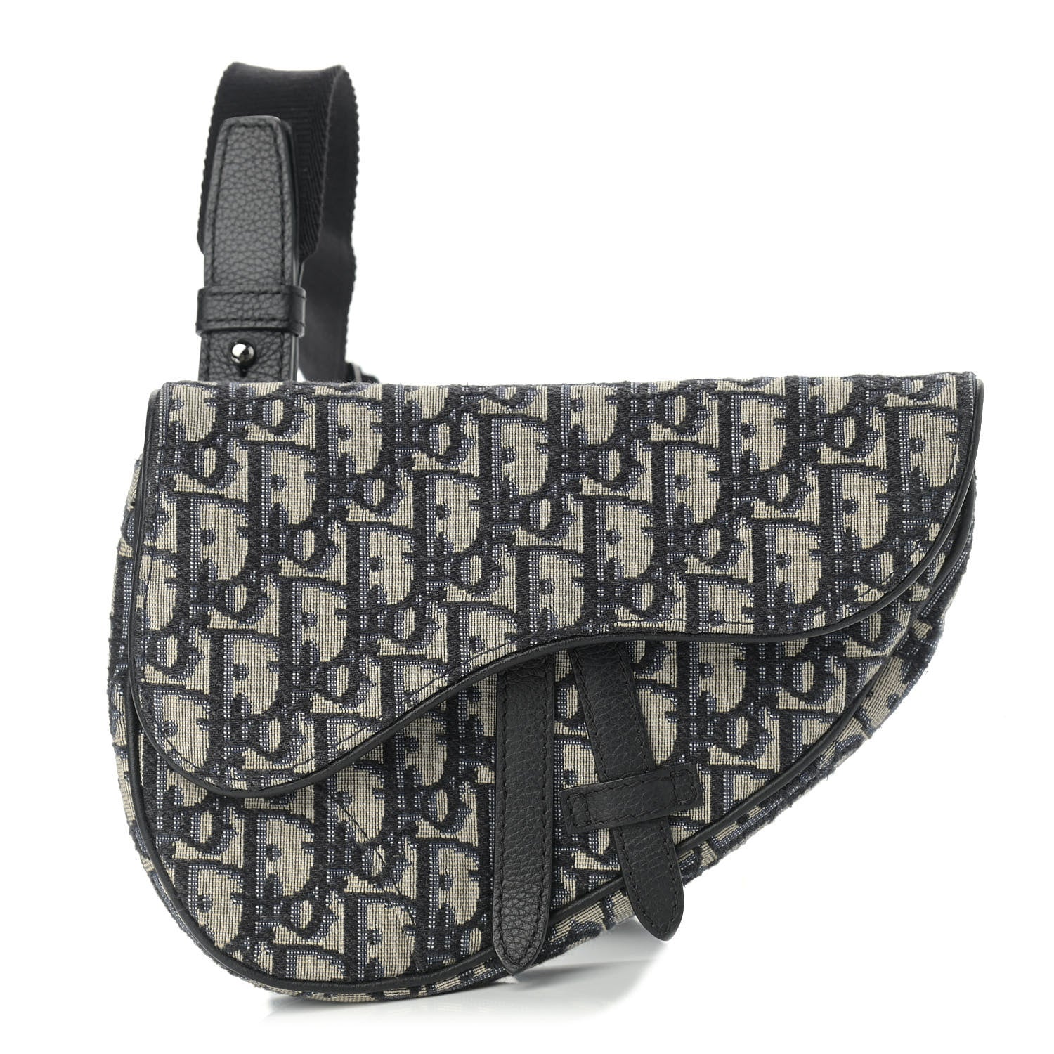 Christian Dior Oblique Mens Mini Saddle Bag Blue 1 of 10