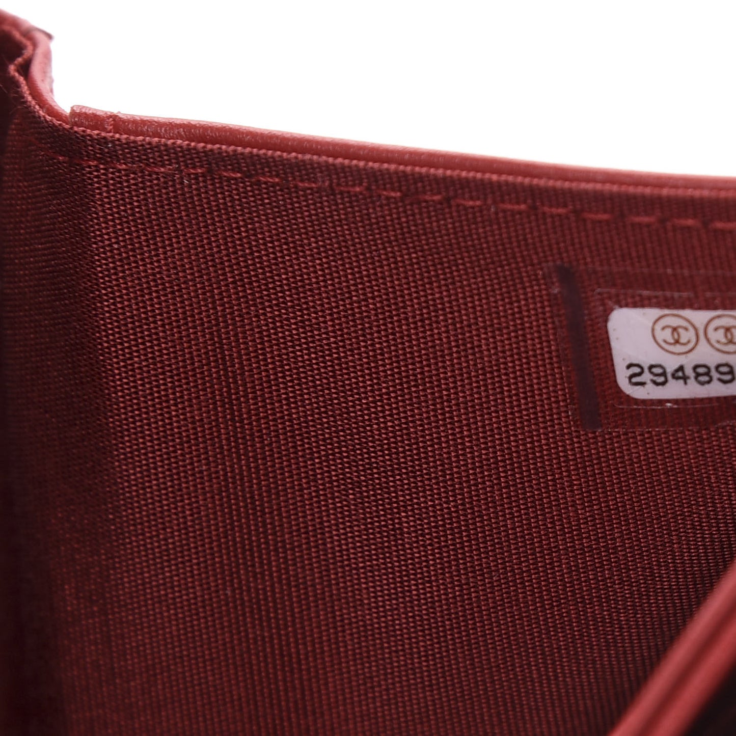 Goatskin Quilted 19 Small Flap Wallet Red