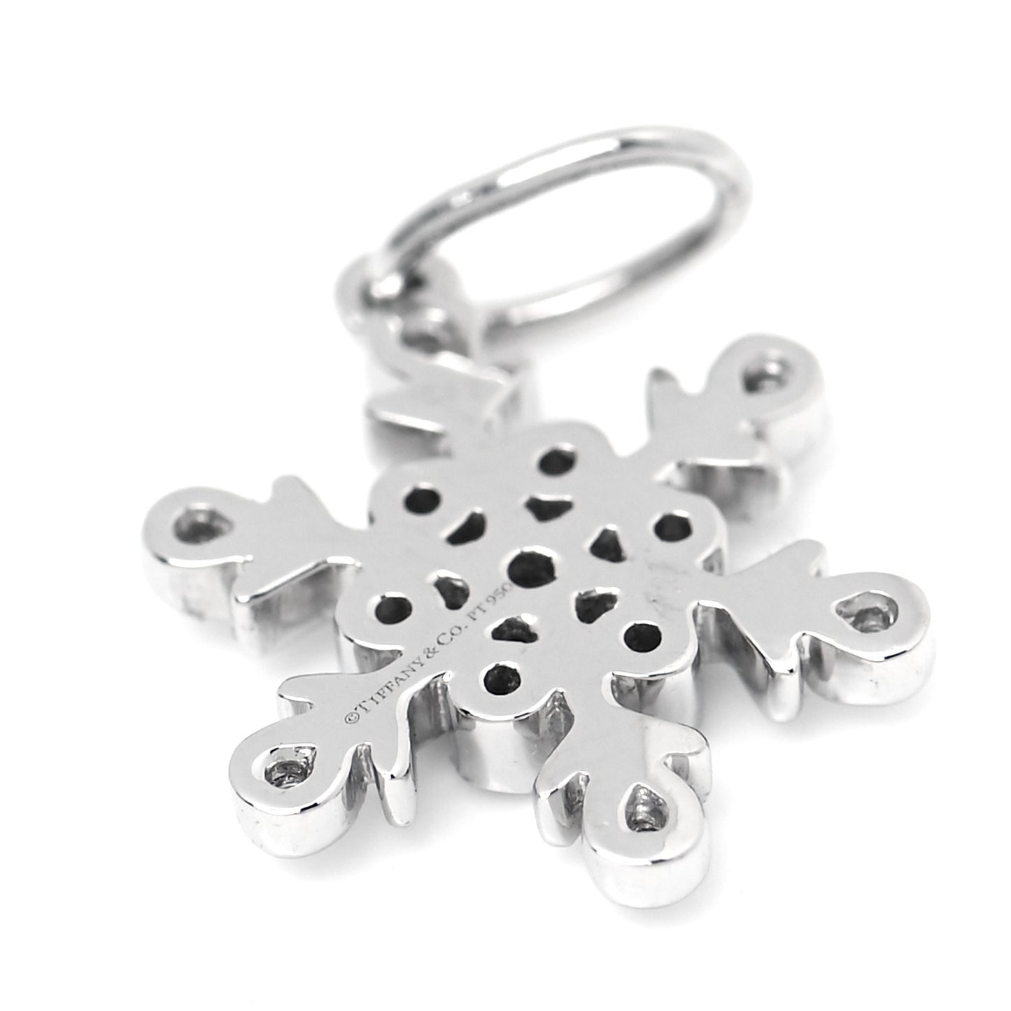 Platinum Diamond Snowflake Charm