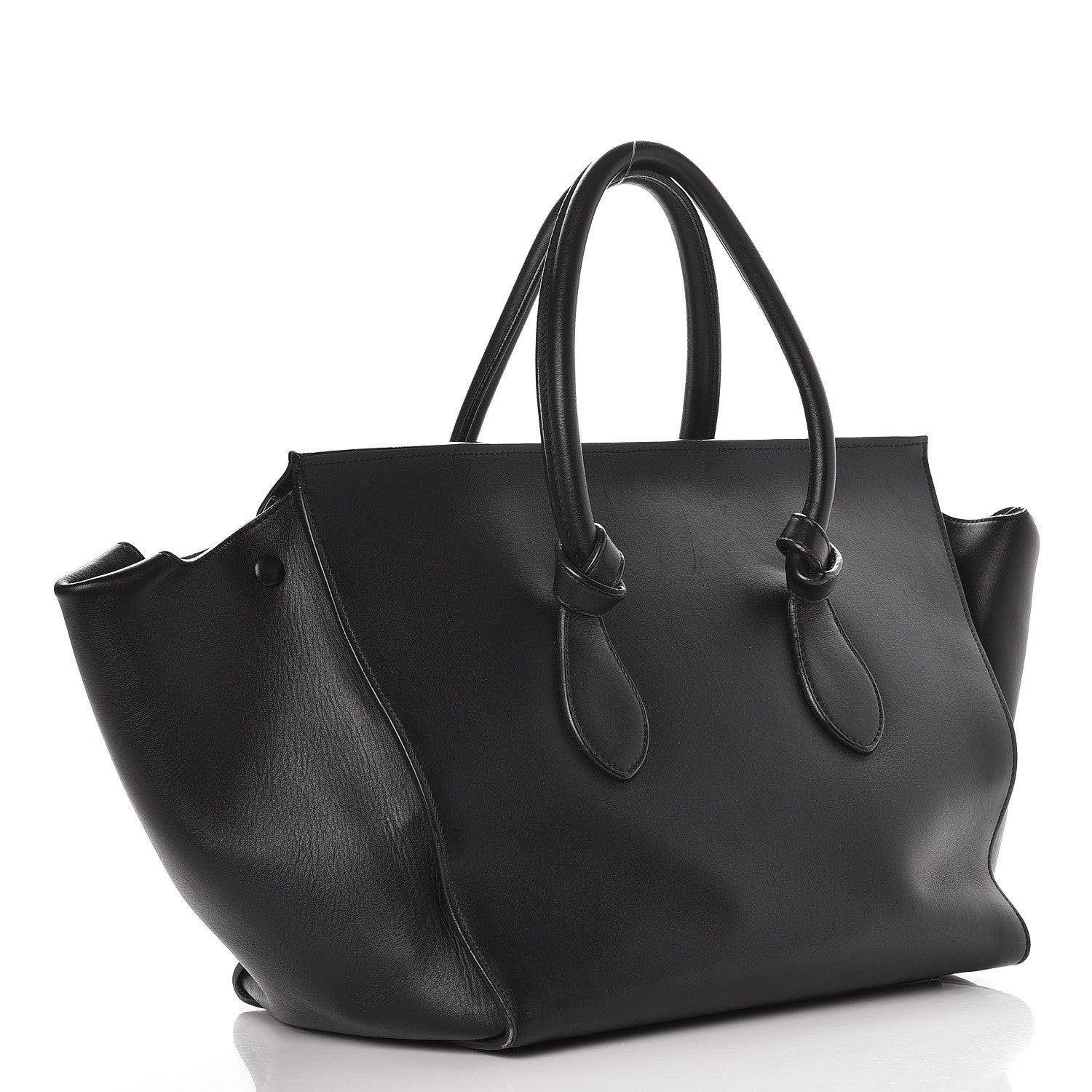 Celine Smooth Calfskin Large Tie Knot Tote Black 3 of 16