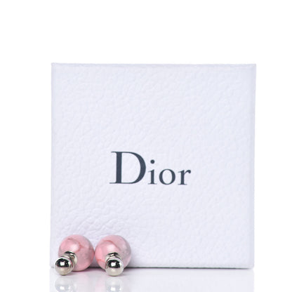 Christian Dior Palladium Mise En Dior Tribal Earrings Pink 5 of 5
