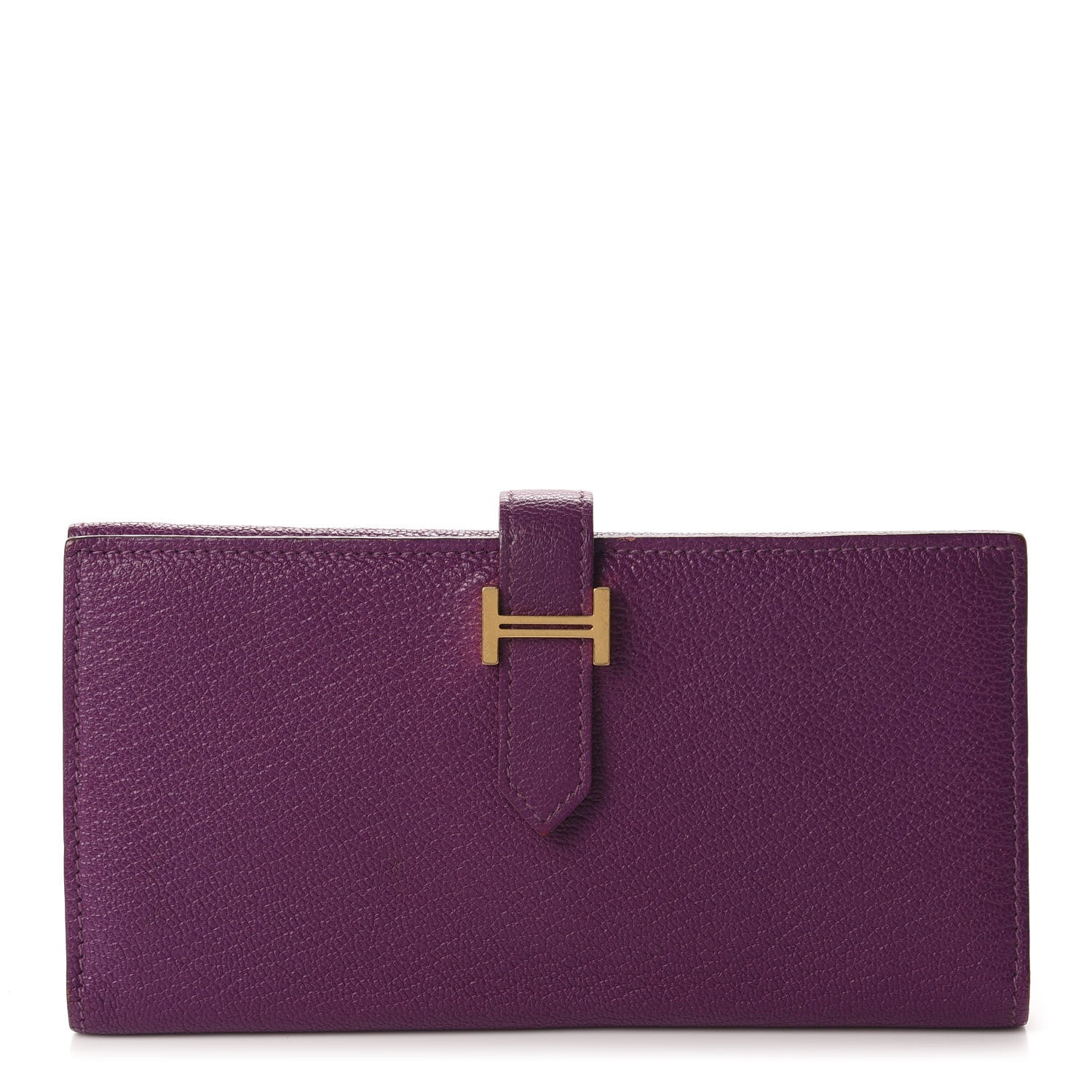 Hermes Chevre Mysore Tri-Fold Bearn Wallet Anemone 1 of 7