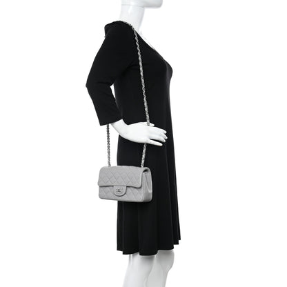 Chanel Lambskin Quilted Mini Rectangular Flap Grey 2 of 10