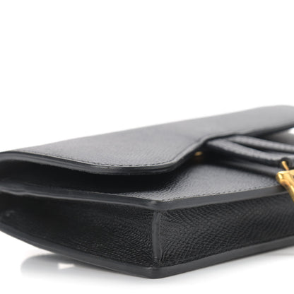 Christian Dior Grained Calfskin Saddle Belt Clutch Black 10 of 11
