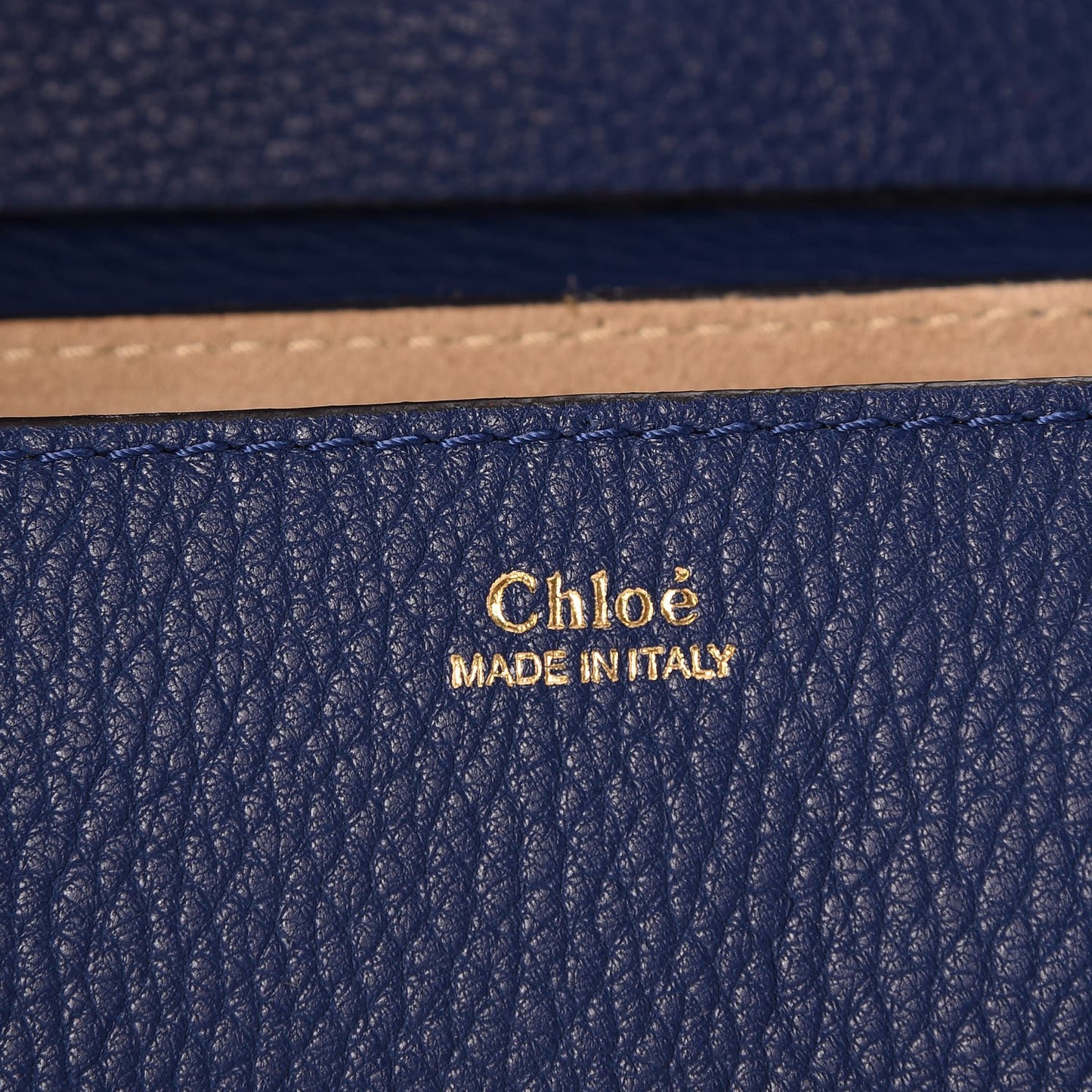 Grained Lambskin Drew Shoulder Bag Royal Navy