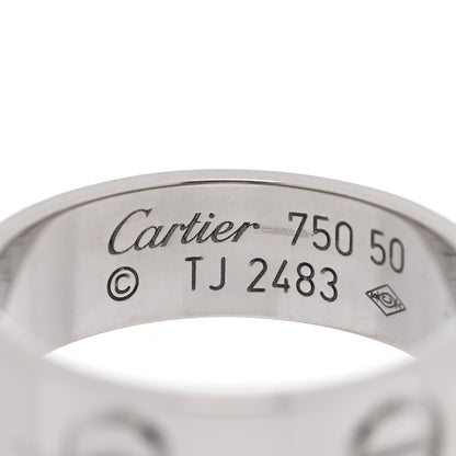 Cartier 18K White Gold 5.5mm LOVE Ring 50 5.25 4 of 4