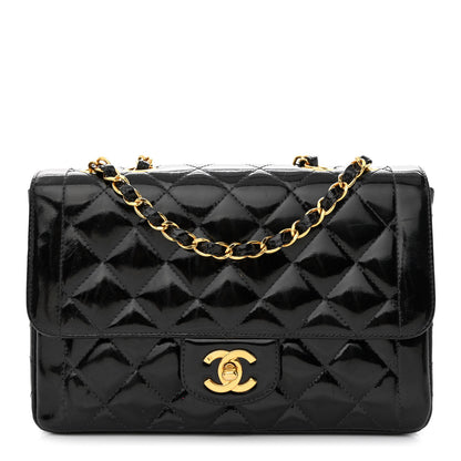 Chanel Patent Quilted Small Single Flap Black 1 of 18