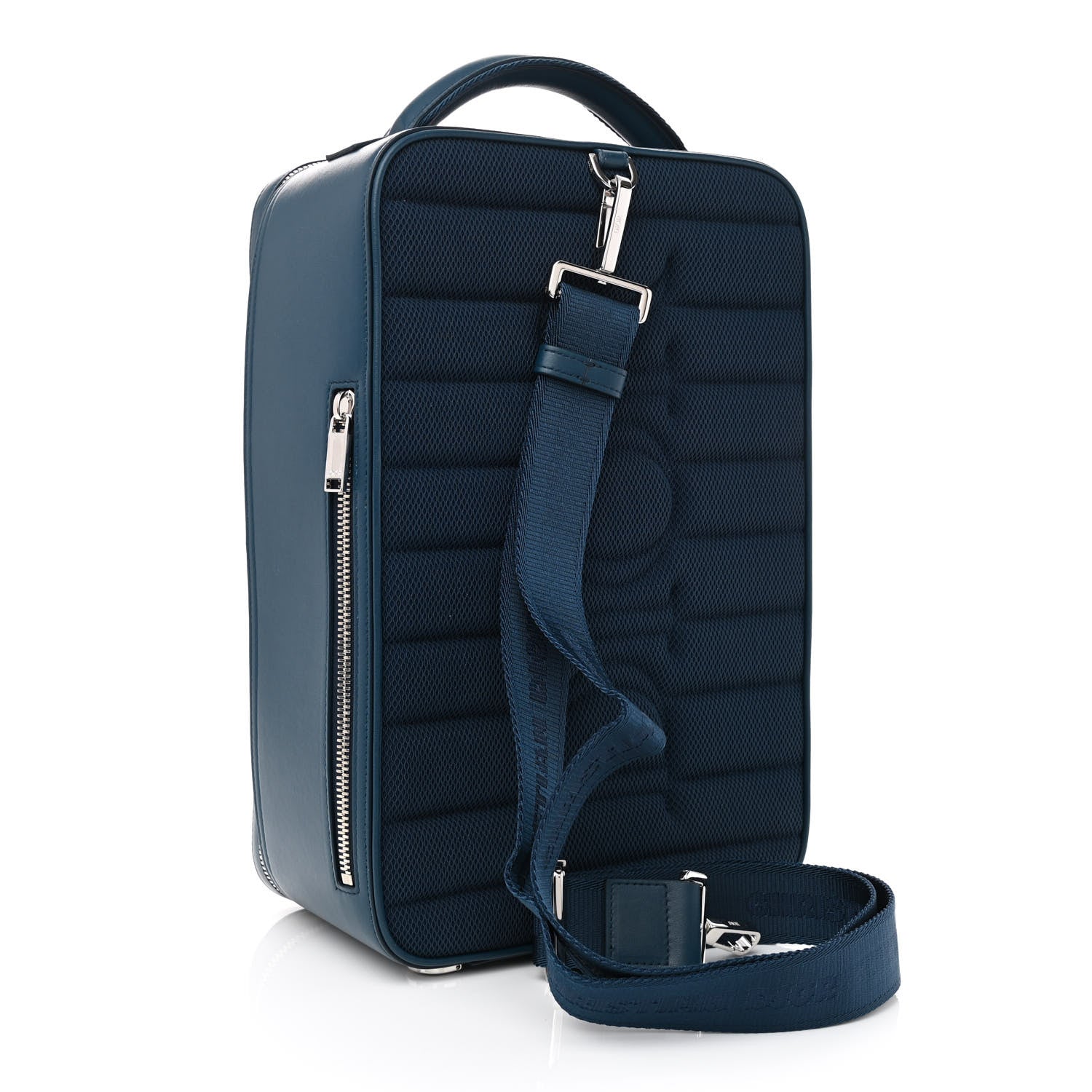 Christian Dior Calfskin Perforated Oblique Galaxy Marsupio World Tour Pelle Sling Navy Blue 3 of 7