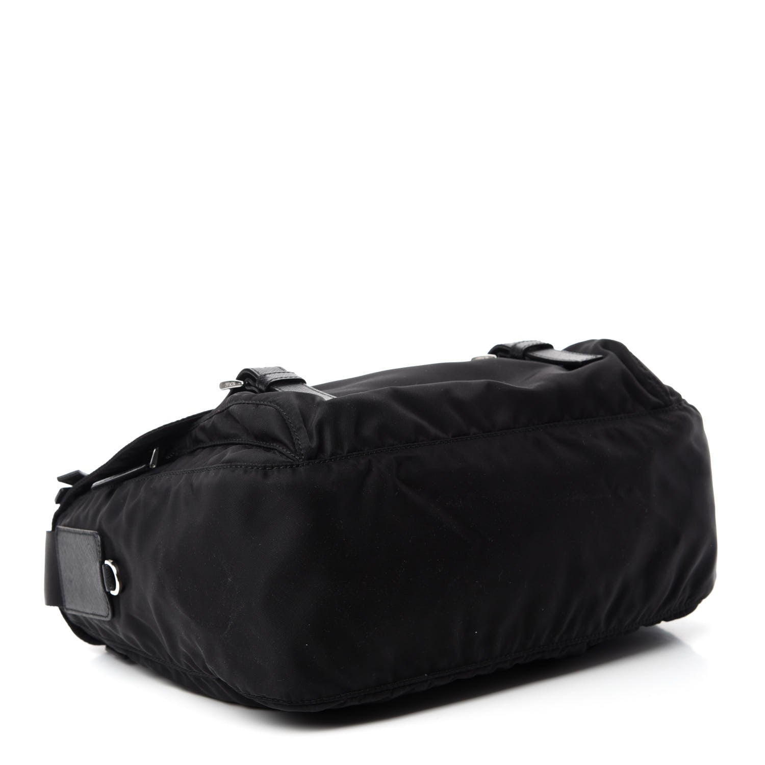 Prada Tessuto Nylon Saffiano Messenger Bag Black 4 of 10