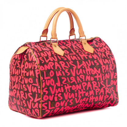 Louis Vuitton Monogram Graffiti Speedy 30 Fuchsia 2 of 8