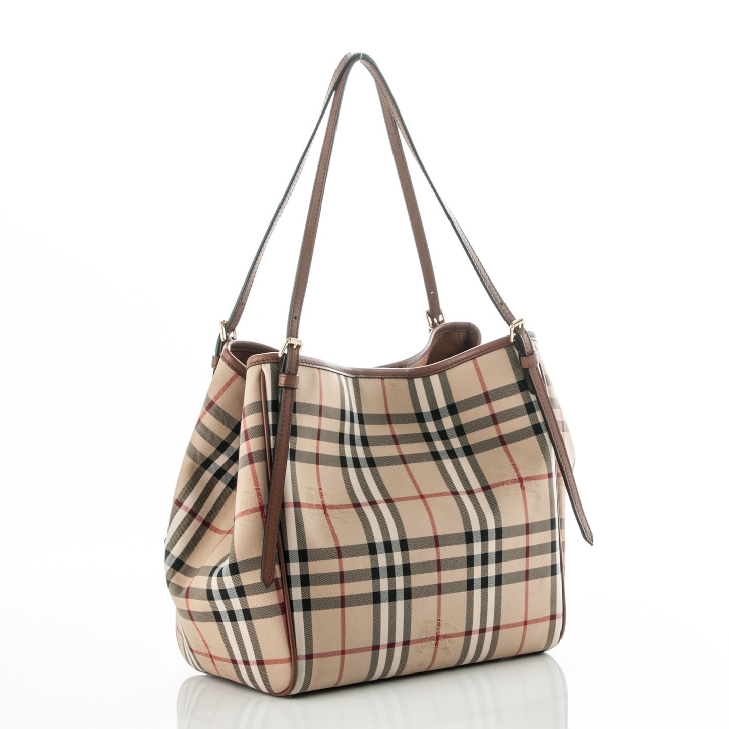 House Check Small Canterbury Tote Dark Tan