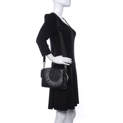 Fendi Cuoio Romano Selleria Fendi Stamp Patch Mini Lui Bag Black Grigio 2 of 8