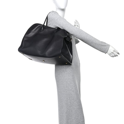 The Row Polished Saddle Calfskin Soft Margaux 17 Black 2 of 9