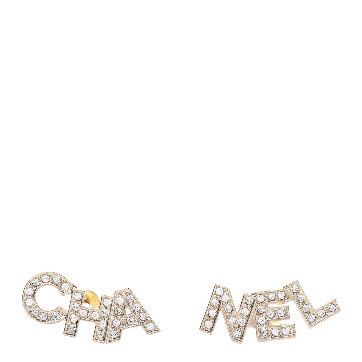 Crystal Pearl Signature Stud Earrings Gold