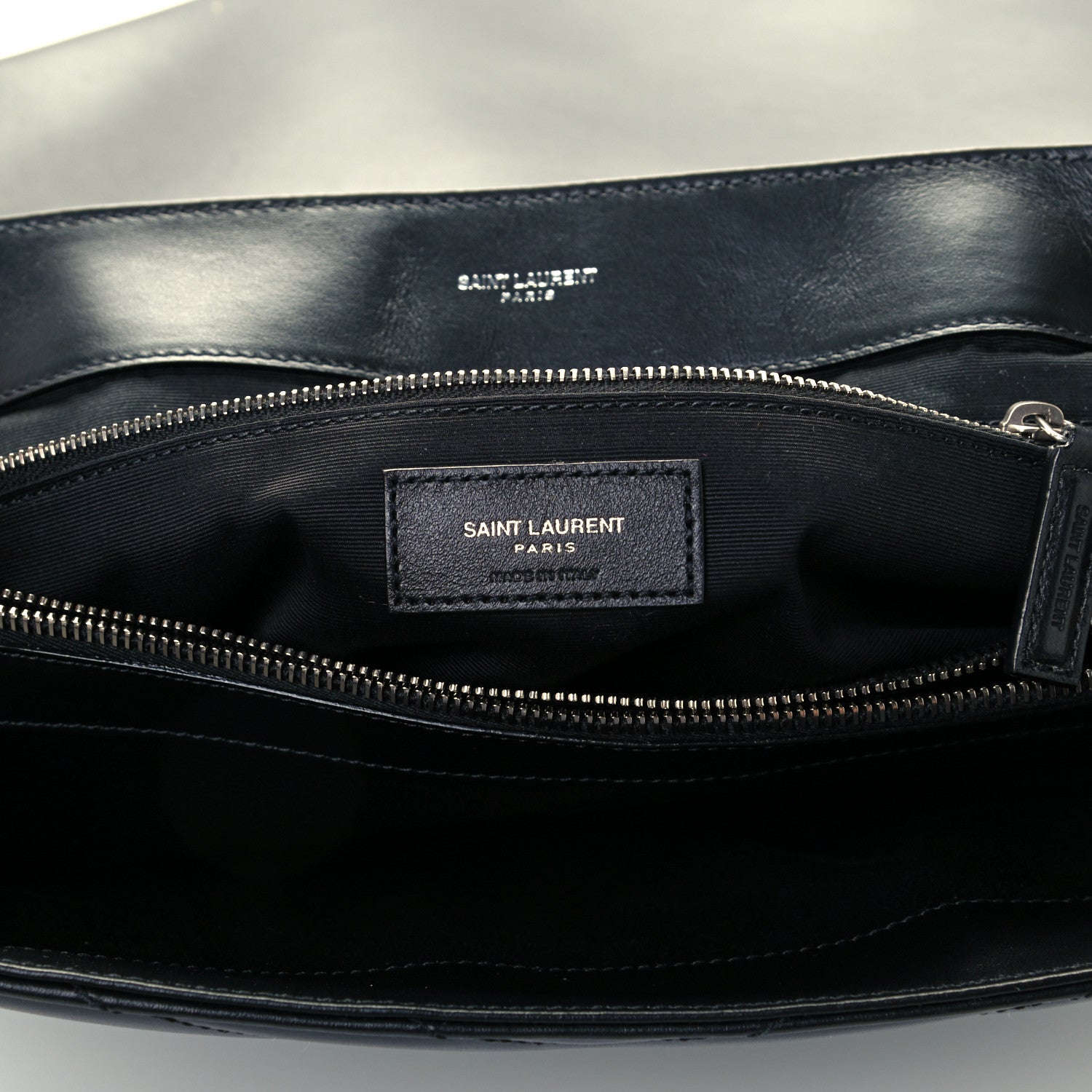 Saint Laurent Calfskin Y Quilted Monogram Large Loulou Chain Satchel Black 7 of 11