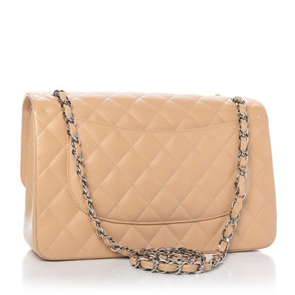 Chanel Caviar Quilted Jumbo Double Flap Beige Clair 3 of 10