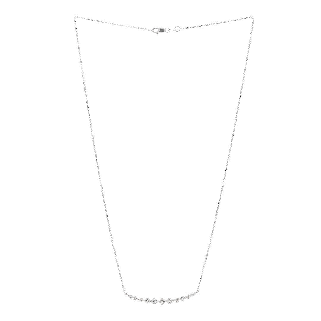 Parker & West by FASHIONPHILE 14K White Gold Diamond .80ctw Graduated Station Necklace 3 of 5