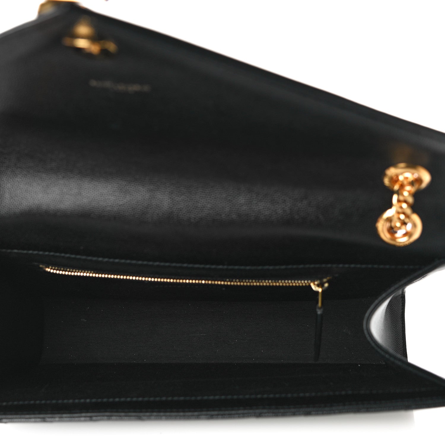 Saint Laurent Grain De Poudre Matelasse Chevron Large Monogram Satchel Black 5 of 11