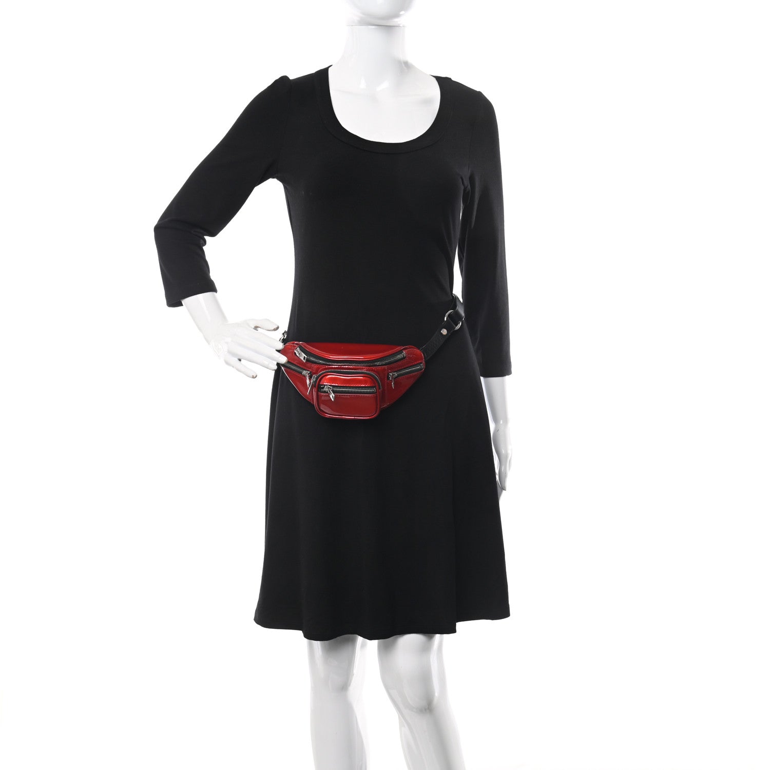 Alexander Wang Patent Attica Mini Belt Bag Red 2 of 10