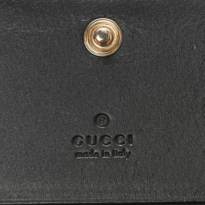 Gucci Guccissima Signature Bowy Card Case Wallet Black 6 of 9