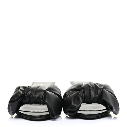 Balenciaga Soft Nappa Square Knife Bow Mule Sandals 37.5 Black 2 of 8