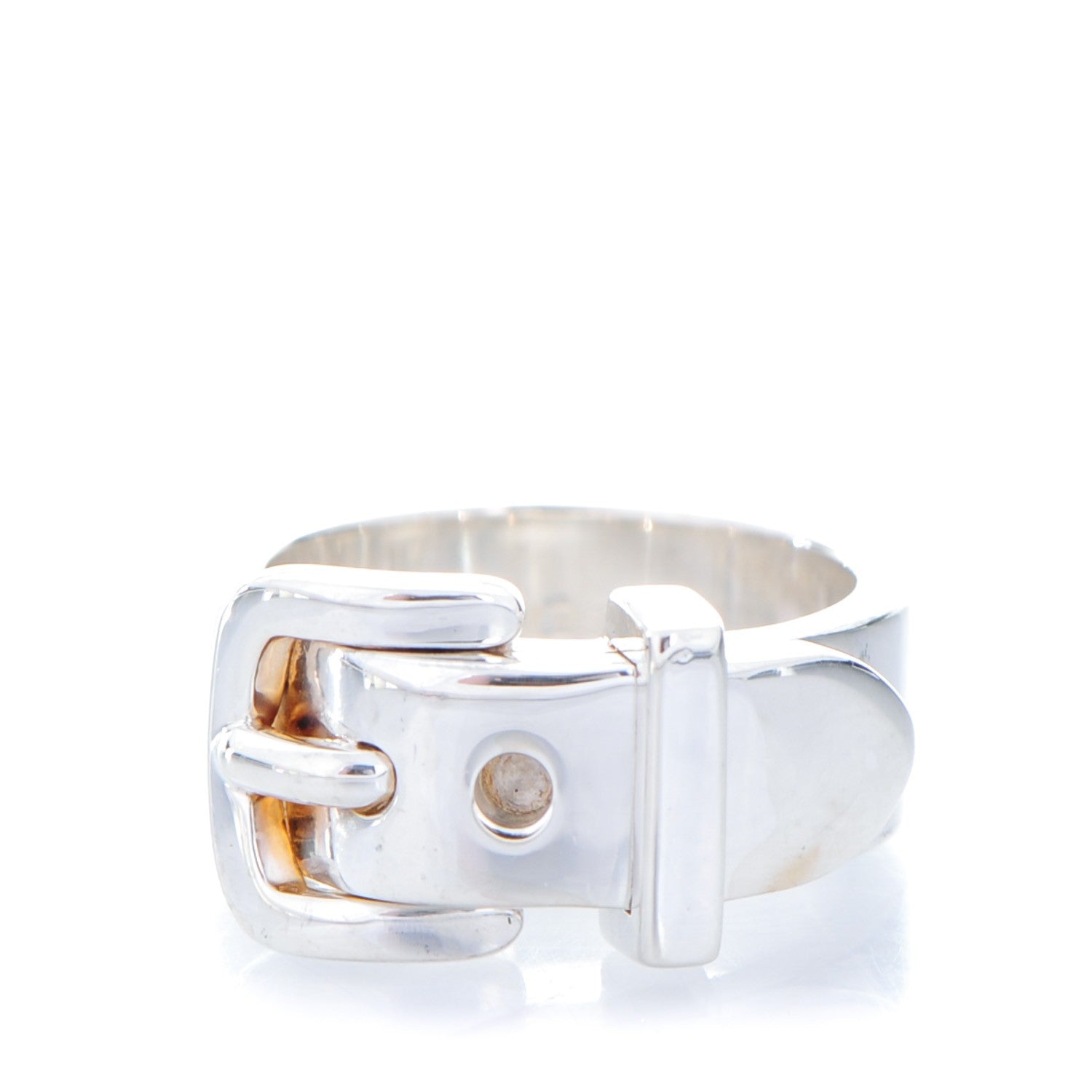Hermes Sterling Silver Debridee Ring PM 50 5.25 1 of 7