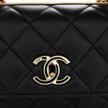 Chanel Lambskin Quilted Small Trendy CC Dual Handle Flap Bag Black 12 of 13