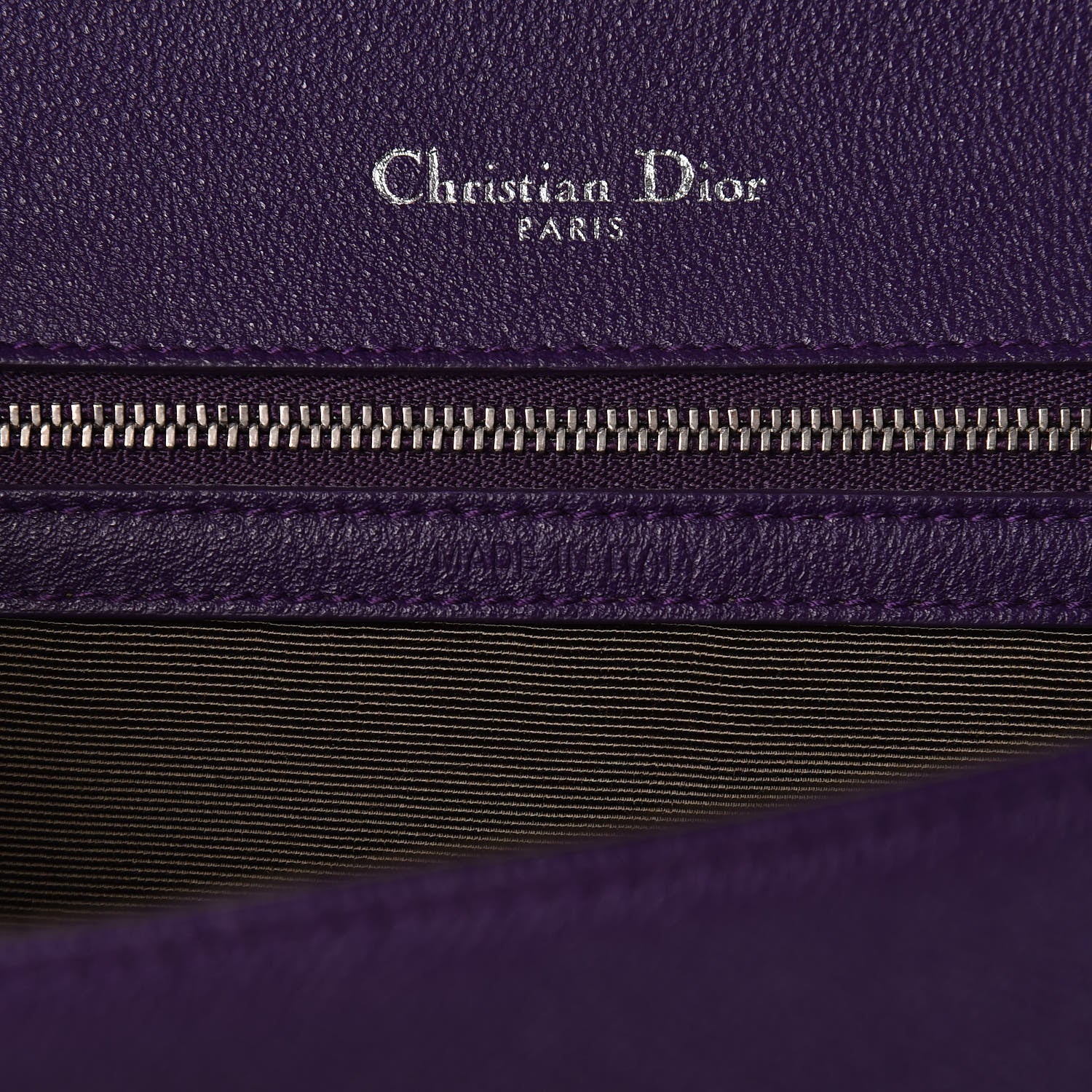 Christian Dior Grained Calfskin Medium Diorama Flap Bag Purple 9 of 10