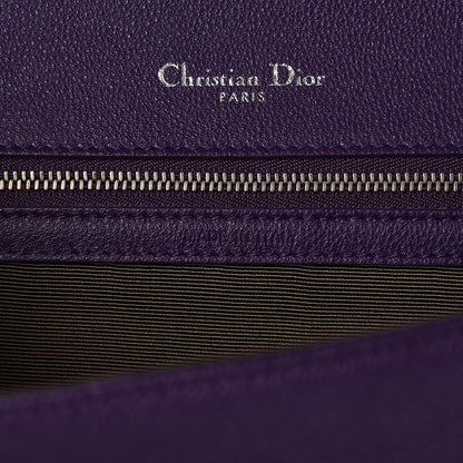 Christian Dior Grained Calfskin Medium Diorama Flap Bag Purple 9 of 10