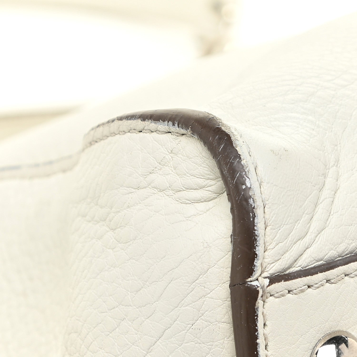 Fendi Calfskin Fur Monster Eyes Large Peekaboo Iconic Satchel White 20 of 27