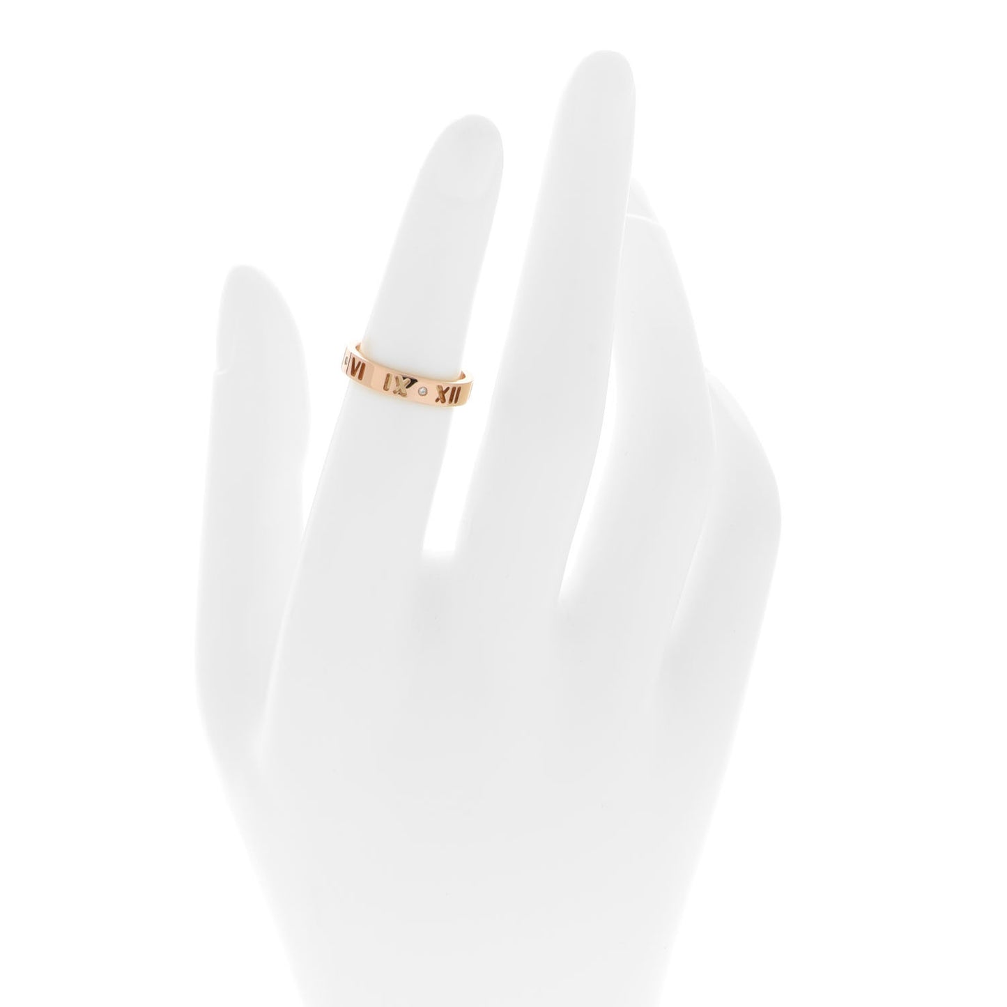 18K Rose Gold Diamond Atlas Pierced Ring 49 5