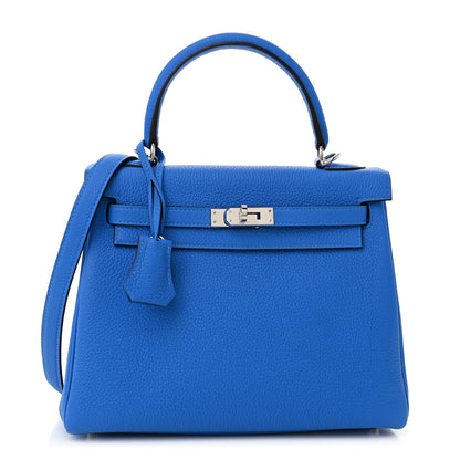 Hermes Togo Kelly Retourne 25 Bleu France 1 of 10