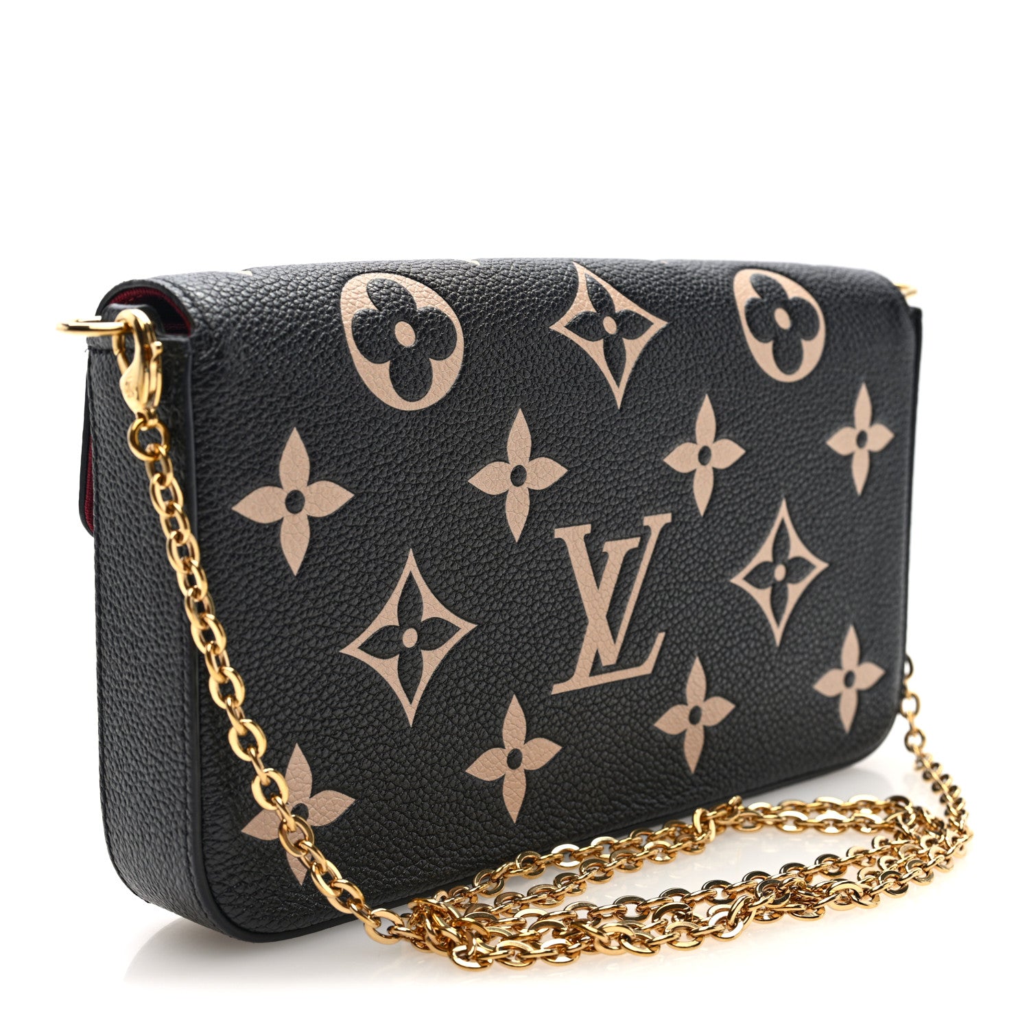 Louis Vuitton Empreinte Monogram Giant Felicie Pochette Black Beige 3 of 8