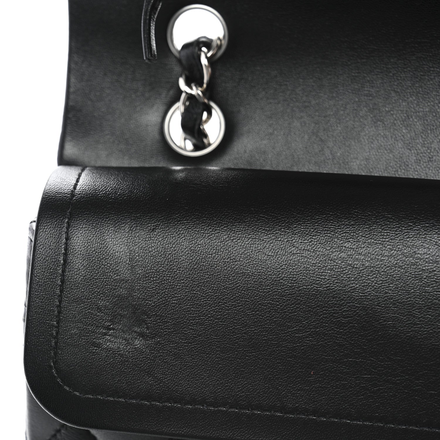 Chanel Lambskin Quilted Medium Double Flap Black 12 of 12