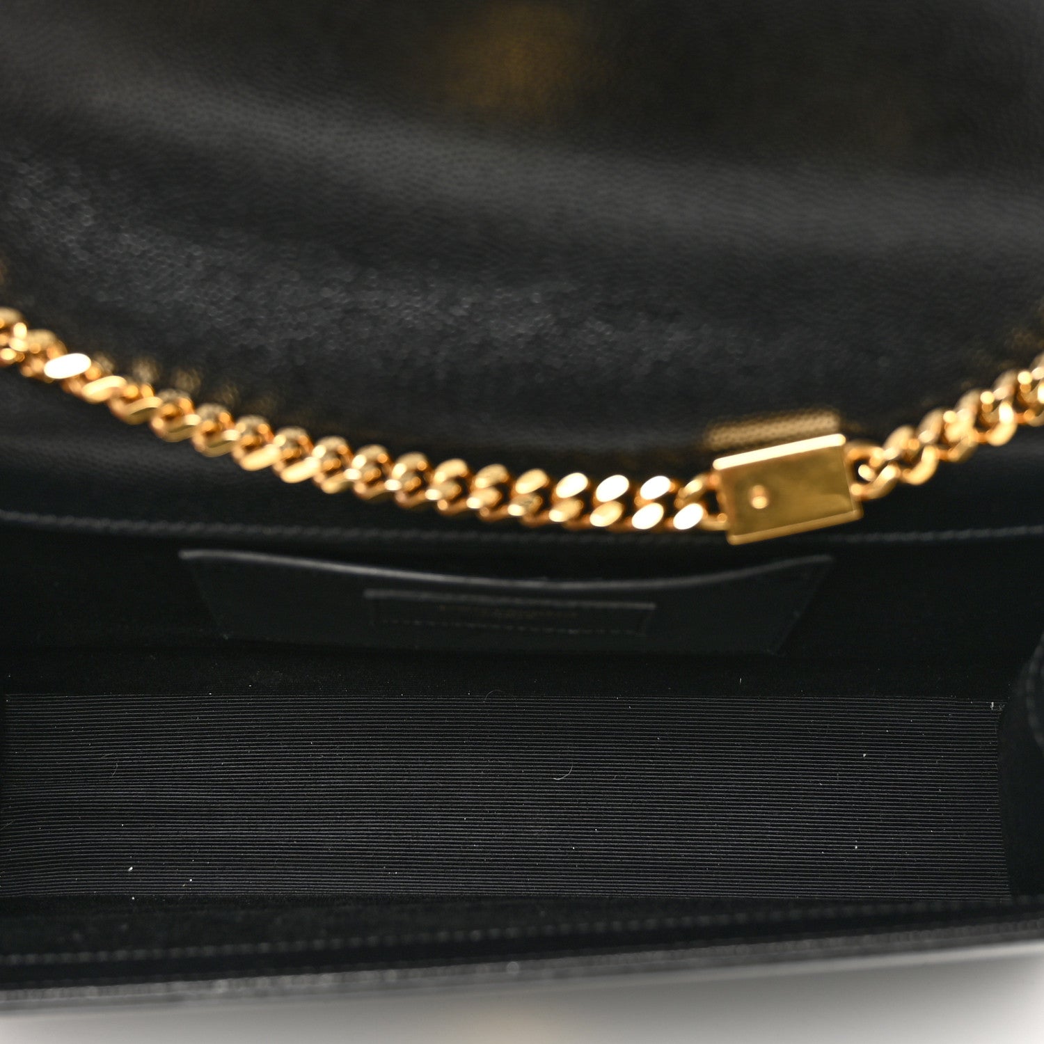Saint Laurent Grain De Poudre Medium Classic Monogram Kate Satchel Black 5 of 9