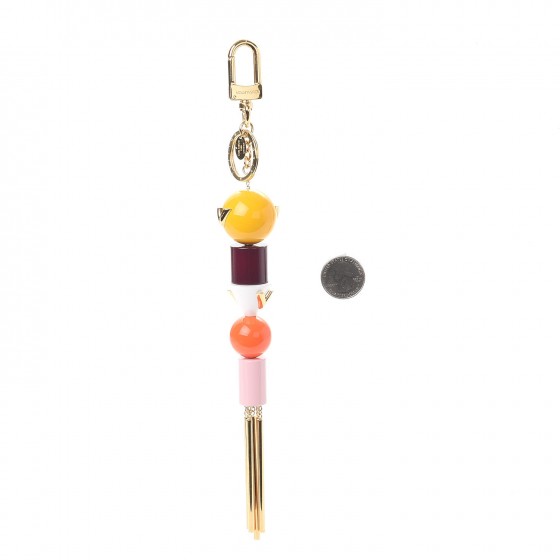 Louis Vuitton Brass Enamel Bijou de Sac Totem Bag Charm Key Ring Multicolor 2 of 5