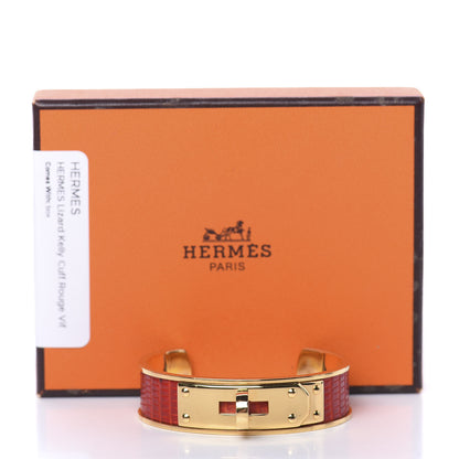 Hermes Lizard Kelly Cuff Rouge 5 of 5