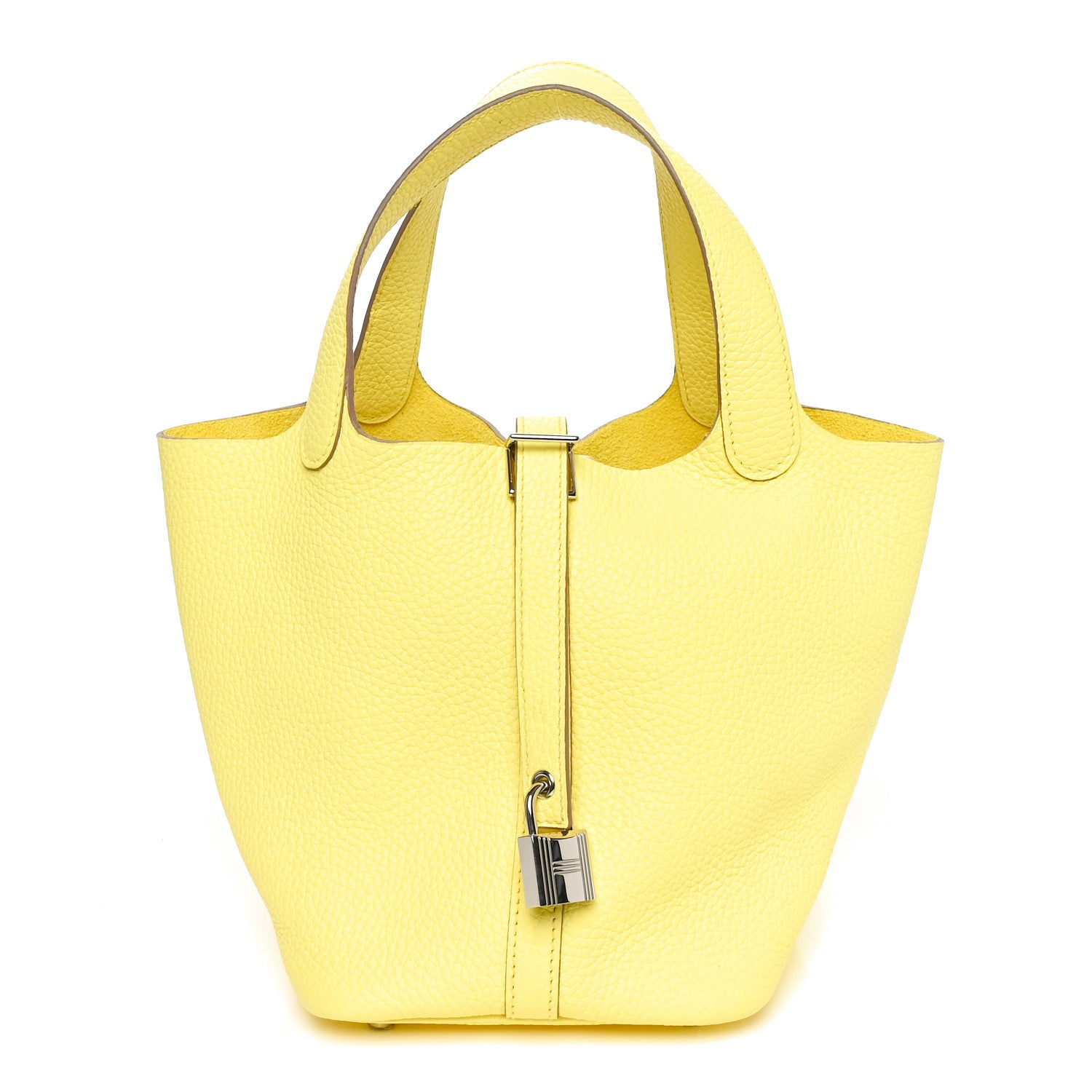 Hermes Taurillon Clemence Picotin Lock 18 PM Limoncello 1 of 9