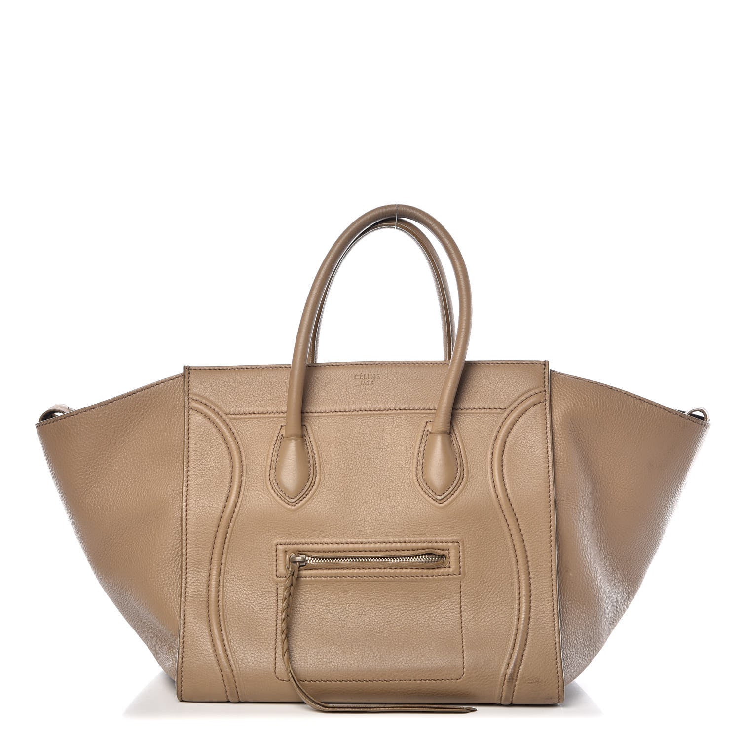 Celine Supple Calfskin Medium Phantom Luggage Beige 1 of 21