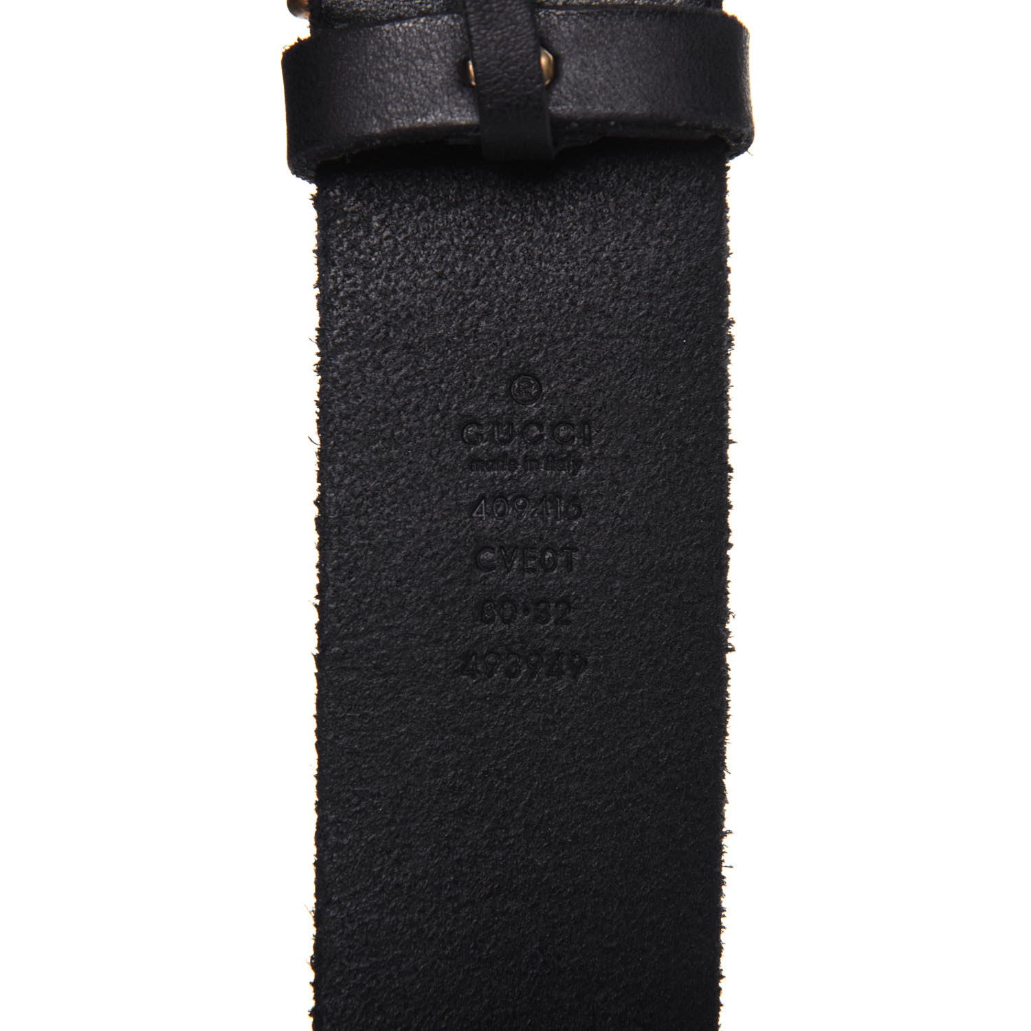 Gucci Faded Calfskin Double G 40mm Belt 80 32 Black 3 of 8