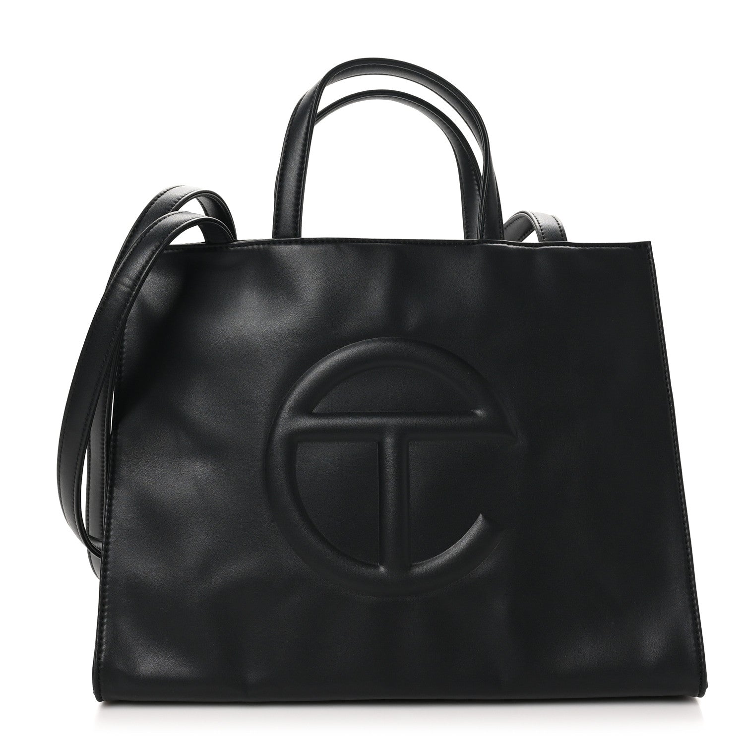 Telfar Vegan Leather Medium Shopping Bag Black 1 of 9