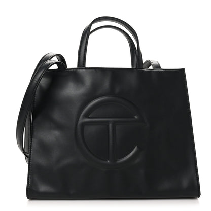 Telfar Vegan Leather Medium Shopping Bag Black 1 of 9