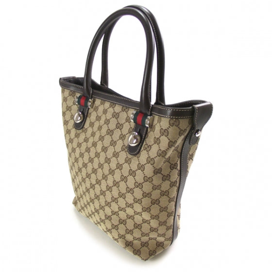 GG Monogram Medium Match Ball Tote Dark Brown