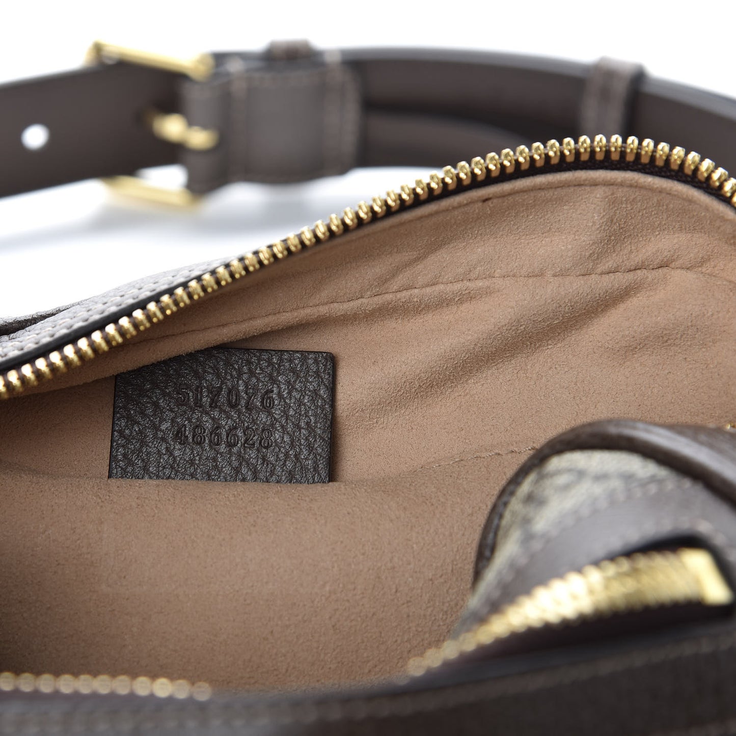 GG Supreme Monogram Web Small Ophidia Belt Bag 85 34 Dark Brown