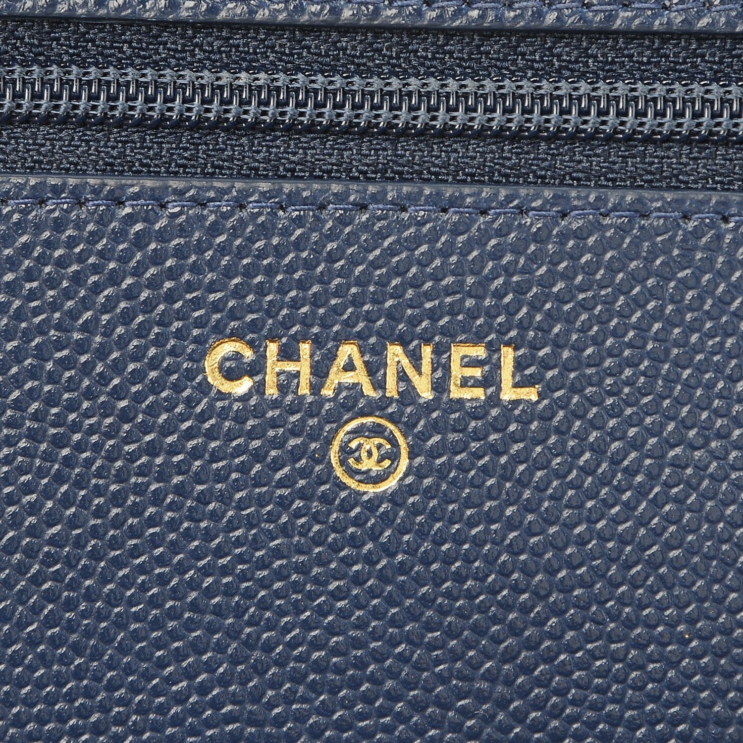 Chanel Caviar Quilted Golden Class Wallet On Chain WOC Navy 6 of 9