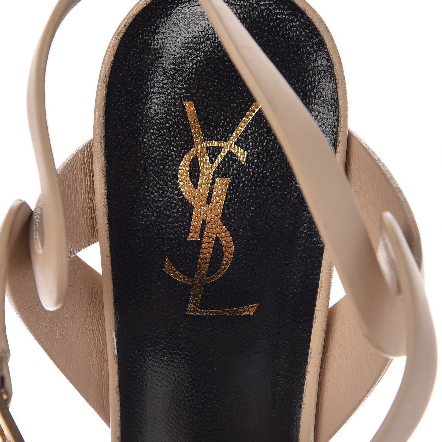 Calfskin Tribute 75 Platform Sandals 40 Nude Powder