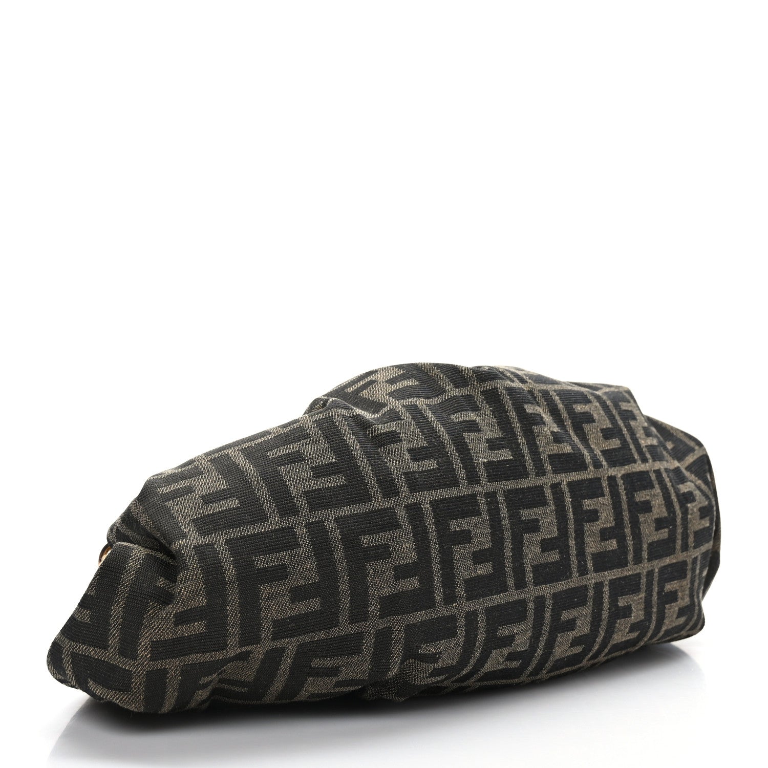 Fendi Fabric Jacquard FF Braided Shell Clutch Tobacco 3 of 8