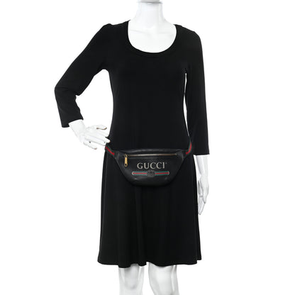 Gucci Grained Calfskin Small Logo Belt Bag Black 2 of 11